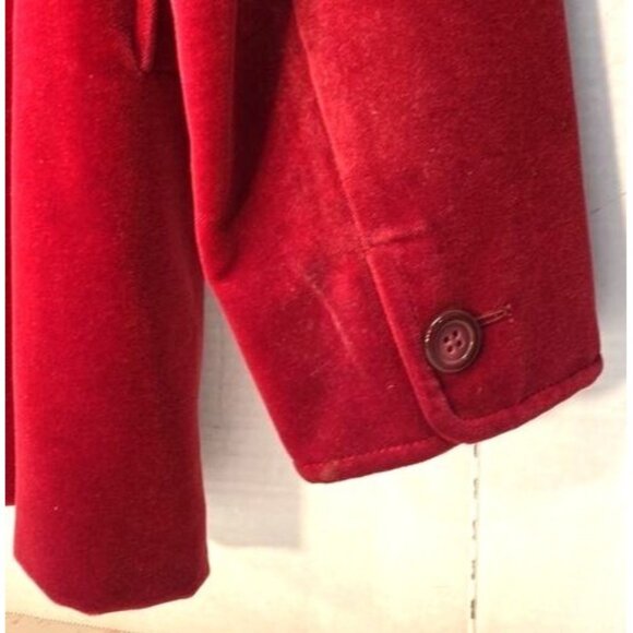 Vintage Club XIX Red Velvet Blazer Jacket Size 8 - Picture 6 of 11